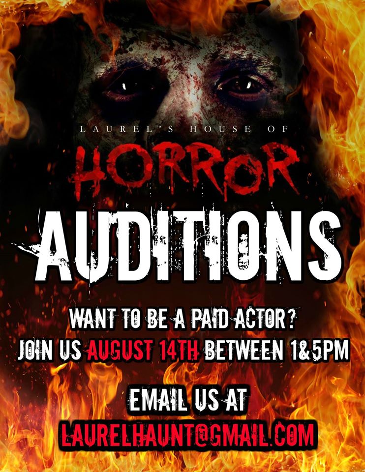 Laurel's House of Horror and Escape Room - Auditions for Actors - August 14th (1-5PM)