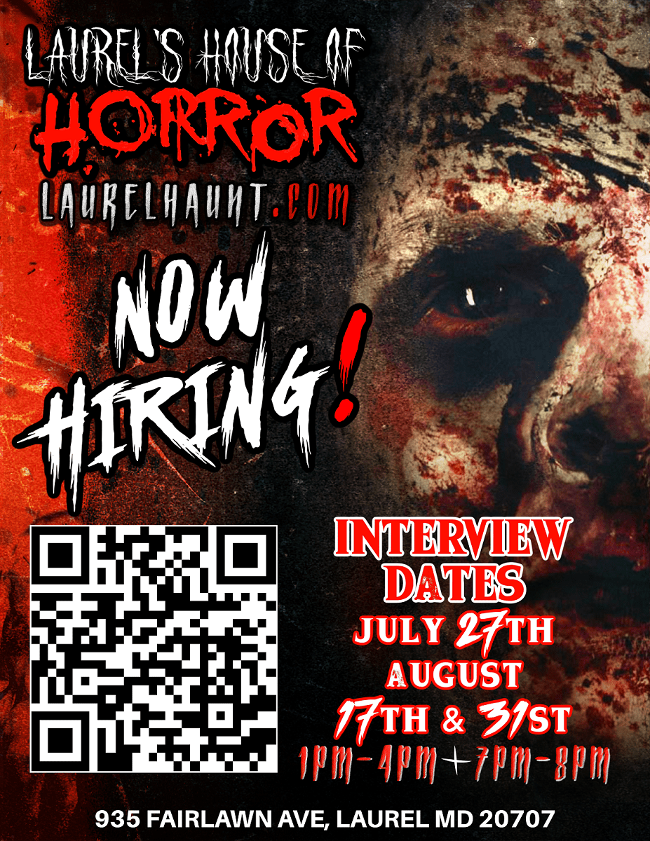 Now Hiring for Fall 2024 at Laurels House of Horror